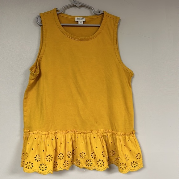 J CREW Eyelet Top /tank, 100% cotton,  XS - Picture 1 of 6
